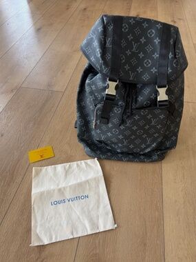 Louis Vuitton Getaway Backpack Eclipse in Black Leather - Designer Luxury Bag